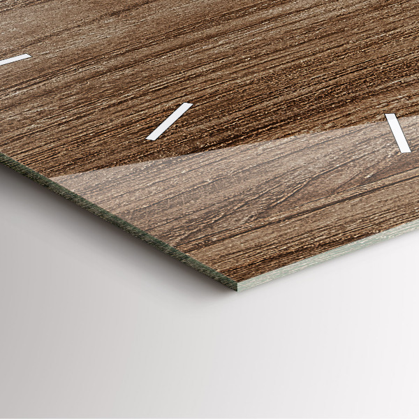 Štvorcové hodiny Tmavé drevo