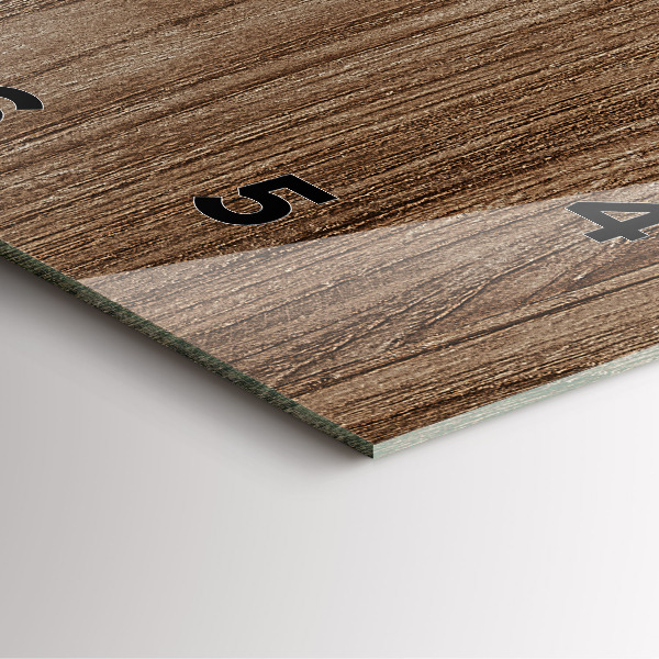 Štvorcové hodiny Tmavé drevo