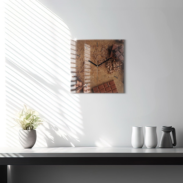 Štvorcové hodiny Čokoládové tyčinky