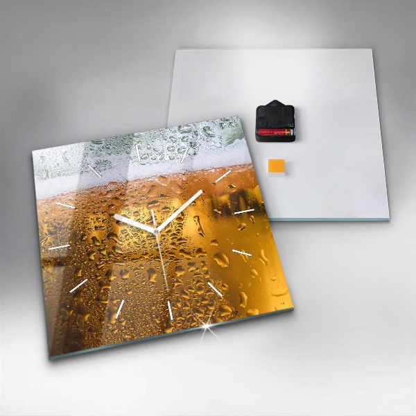 Štvorcové hodiny Hrnček piva