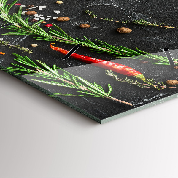 Štvorcové hodiny Korenie na pulte