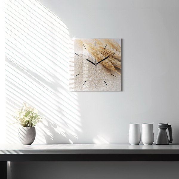 Štvorcové hodiny Múka a obilné klasy