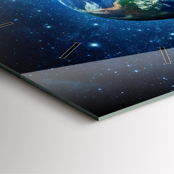 Štvorcové hodiny Zem a galaxia - NASA