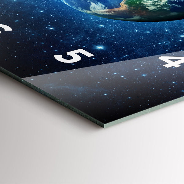 Štvorcové hodiny Zem a galaxia - NASA