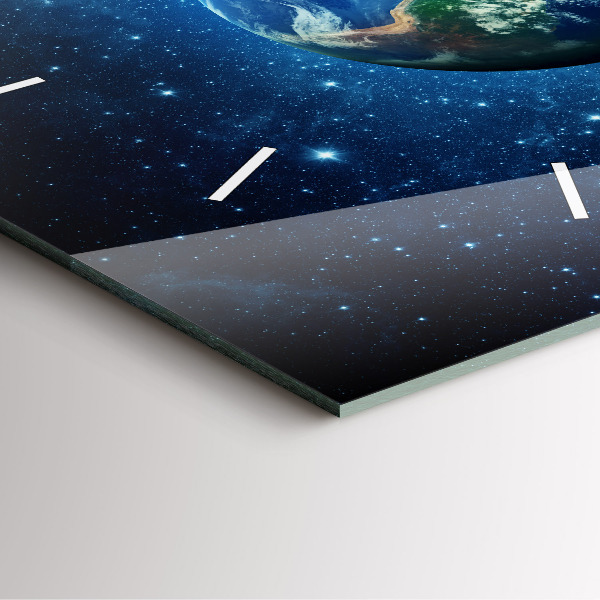 Štvorcové hodiny Zem a galaxia - NASA