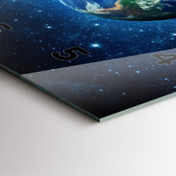 Štvorcové hodiny Zem a galaxia - NASA