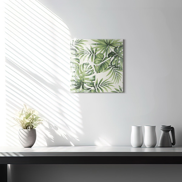 Štvorcové hodiny Tropický vzor