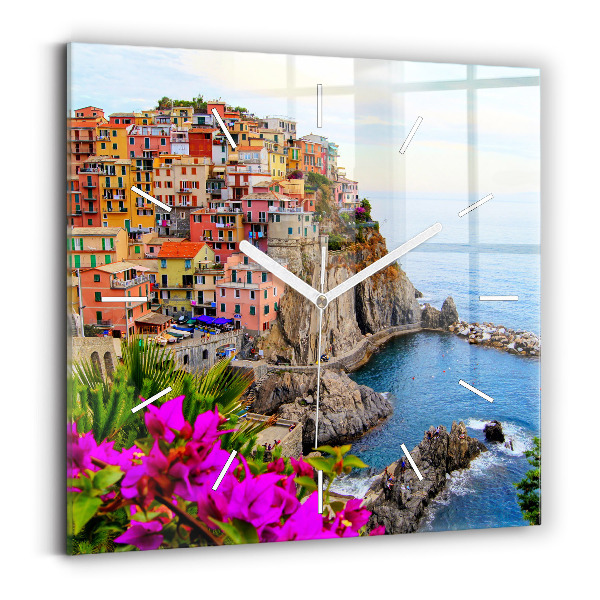 Štvorcové hodiny Pobrežie Cinque Terre