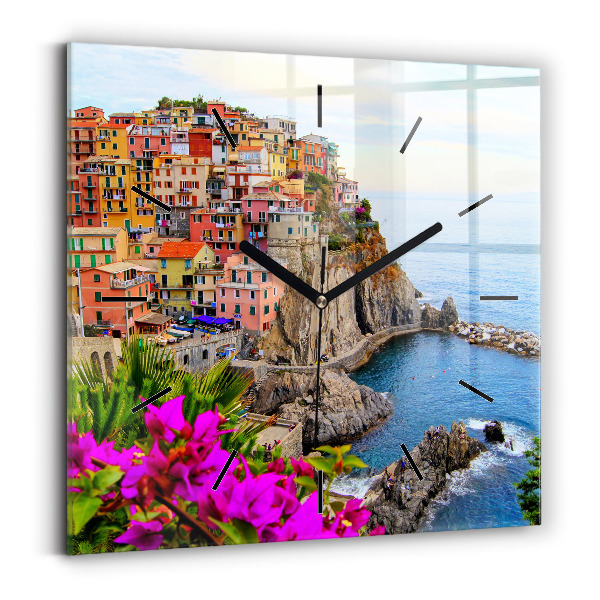 Štvorcové hodiny Pobrežie Cinque Terre
