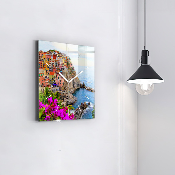 Štvorcové hodiny Pobrežie Cinque Terre