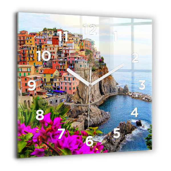 Štvorcové hodiny Pobrežie Cinque Terre