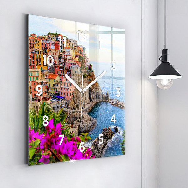 Štvorcové hodiny Pobrežie Cinque Terre