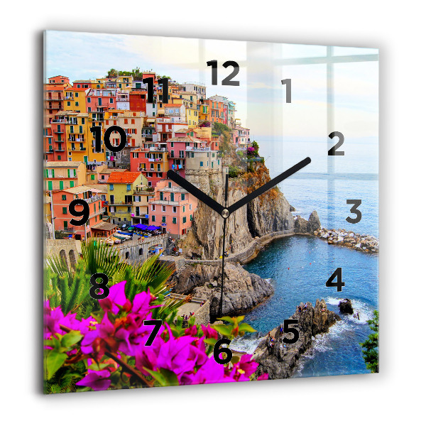 Štvorcové hodiny Pobrežie Cinque Terre
