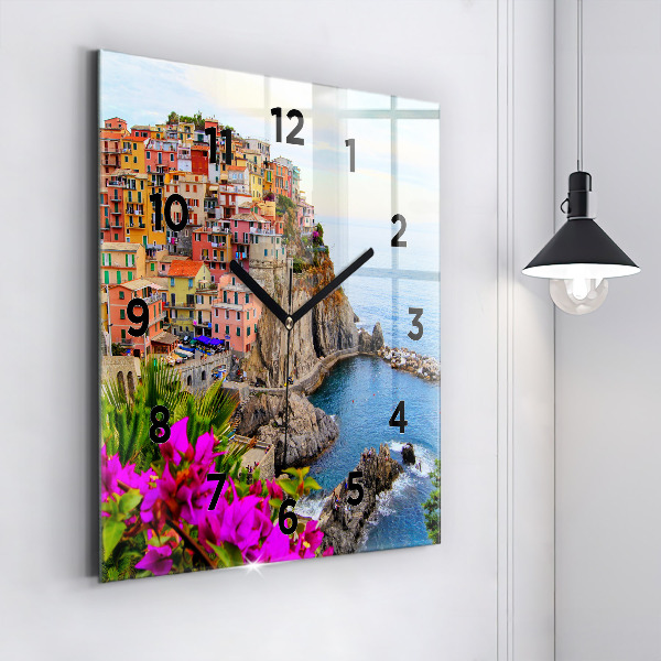 Štvorcové hodiny Pobrežie Cinque Terre