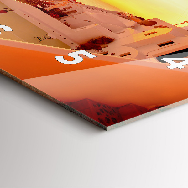 Štvorcové hodiny Starý veterný mlyn na Santorini