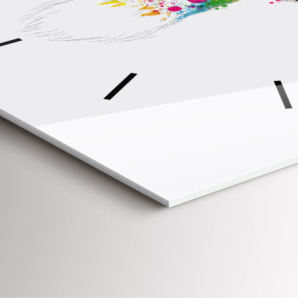 Štvorcové hodiny Farebná hlava jeleňa