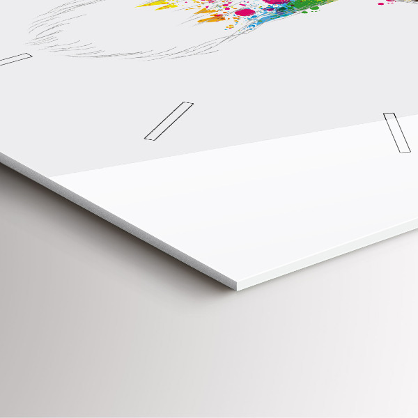 Štvorcové hodiny Farebná hlava jeleňa