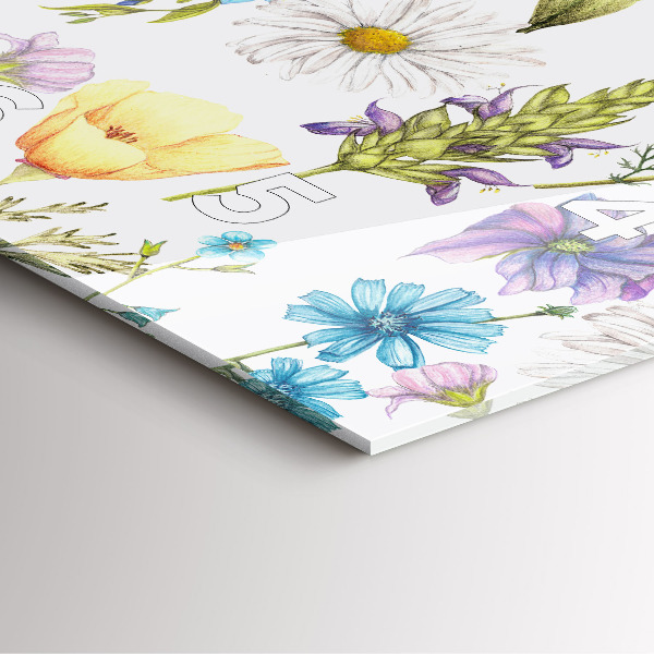 Štvorcové hodiny Aranžovanie kvetov