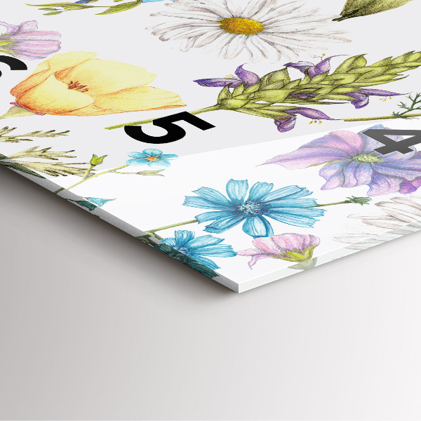 Štvorcové hodiny Aranžovanie kvetov