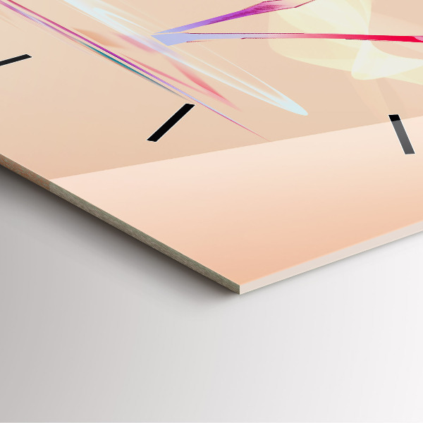 Štvorcové hodiny Ilustrácia plameniaka