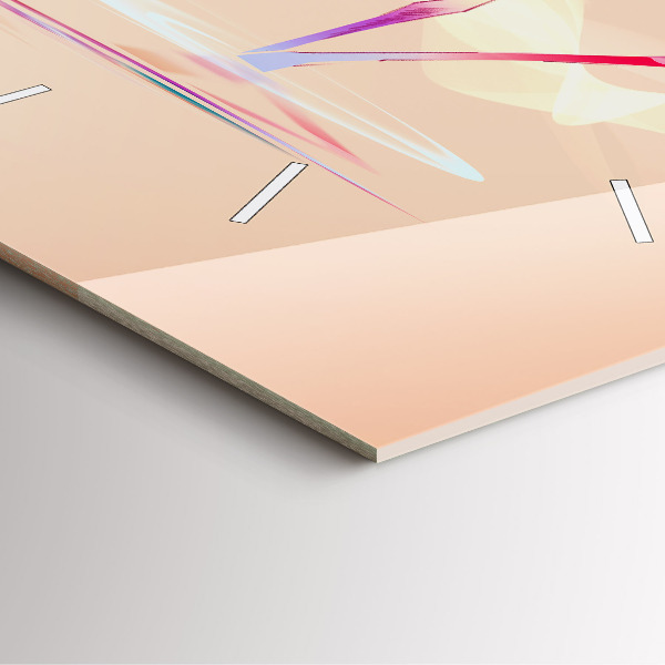 Štvorcové hodiny Ilustrácia plameniaka