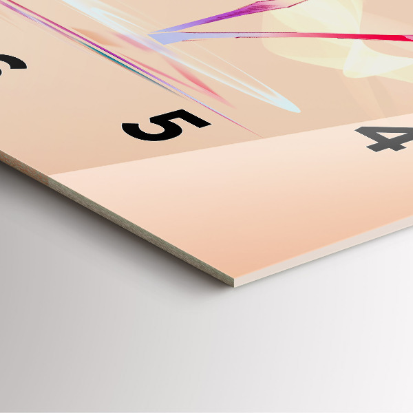 Štvorcové hodiny Ilustrácia plameniaka