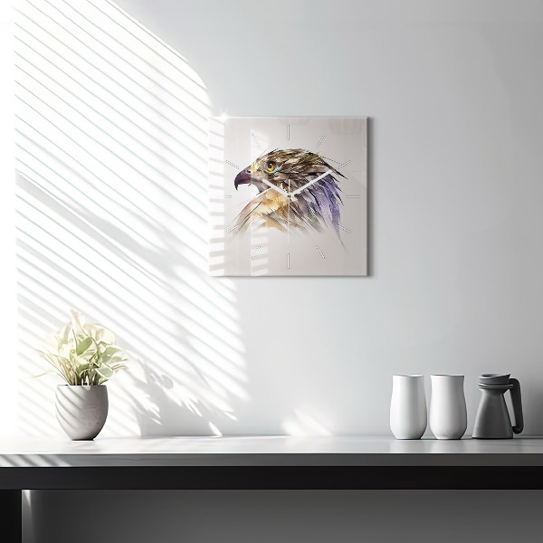 Štvorcové hodiny Predačný vták