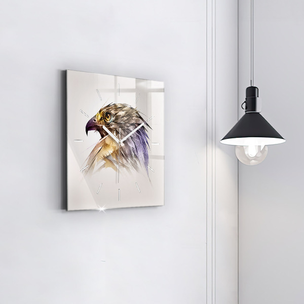 Štvorcové hodiny Predačný vták