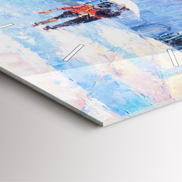 Štvorcové hodiny Olejové umenie