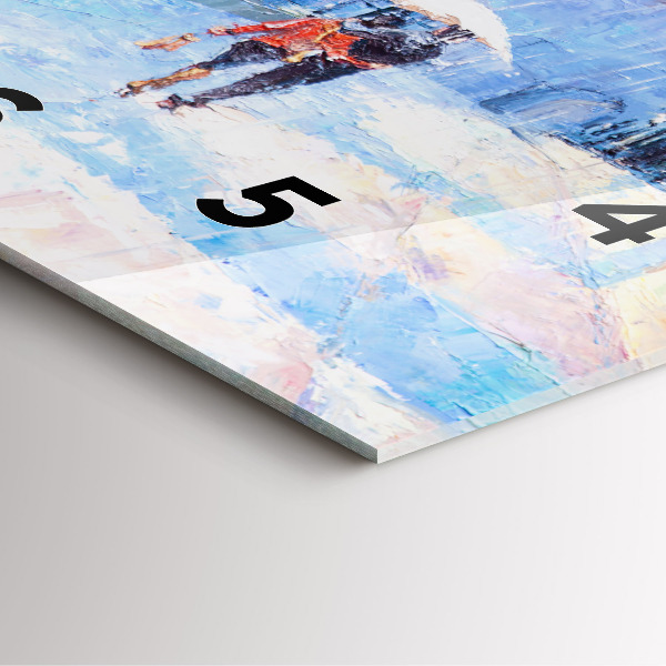 Štvorcové hodiny Olejové umenie