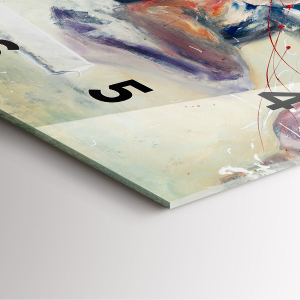 Štvorcové hodiny Ilustrácia cválajúcich koní