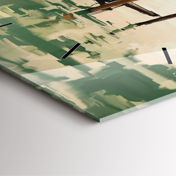 Štvorcové hodiny Rybárske lode v prístave