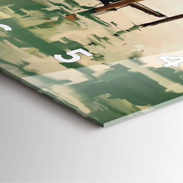 Štvorcové hodiny Rybárske lode v prístave