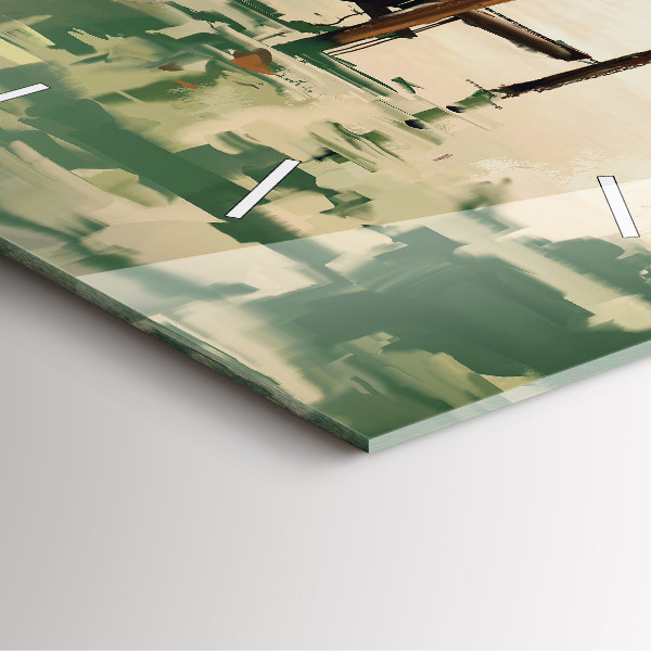 Štvorcové hodiny Rybárske lode v prístave