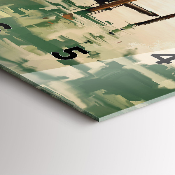 Štvorcové hodiny Rybárske lode v prístave