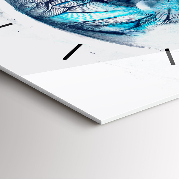 Štvorcové hodiny Ilustrácia vlčí pohľad