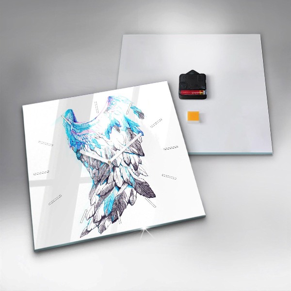 Štvorcové hodiny Imitácia vtáčích krídel