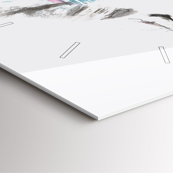 Štvorcové hodiny Profil maľovaného vlka