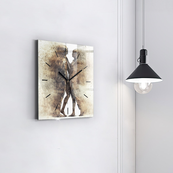 Štvorcové hodiny Abstraktní ľudia piesok