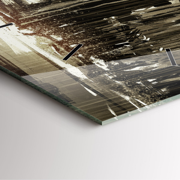 Štvorcové hodiny Žena v daždivej noci