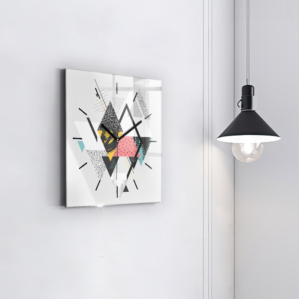 Štvorcové hodiny Geometrický vzor