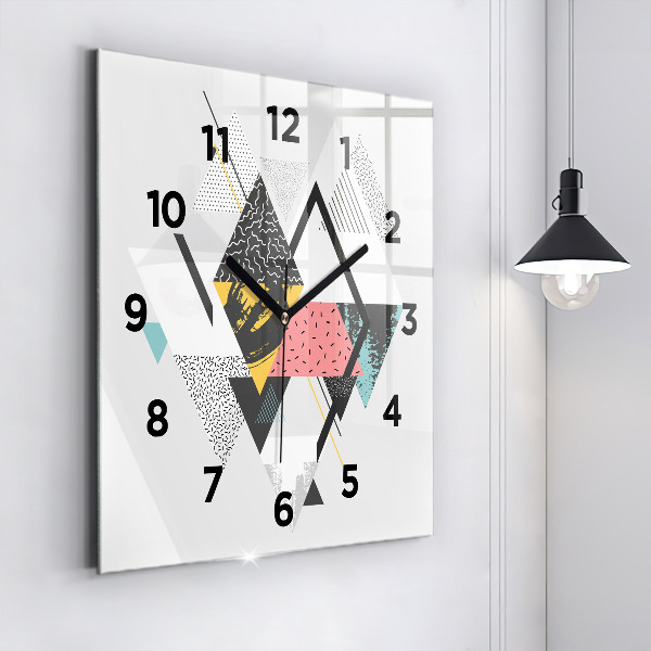 Štvorcové hodiny Geometrický vzor