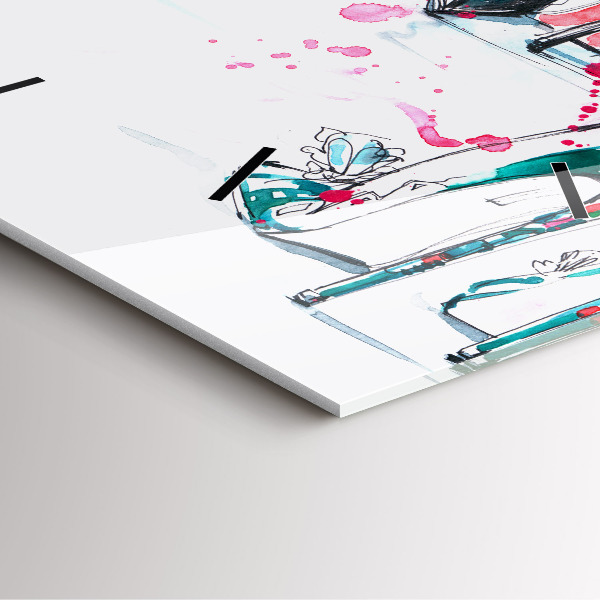 Štvorcové hodiny Prvok ženskosti