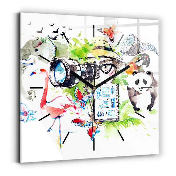 Štvorcové hodiny Zoológ