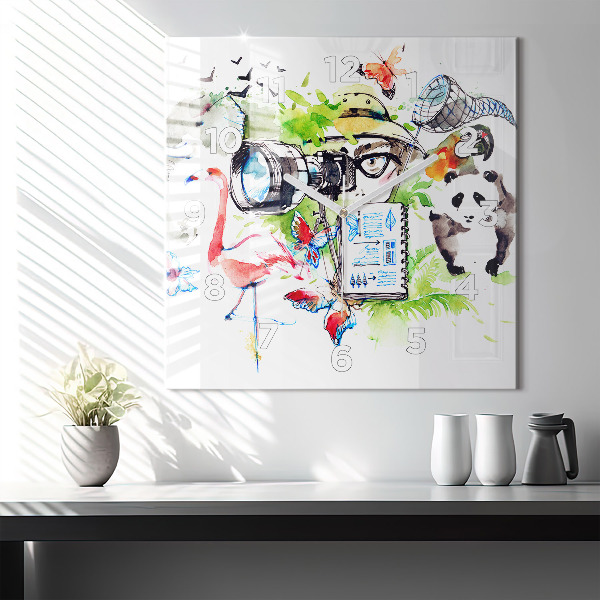 Štvorcové hodiny Zoológ