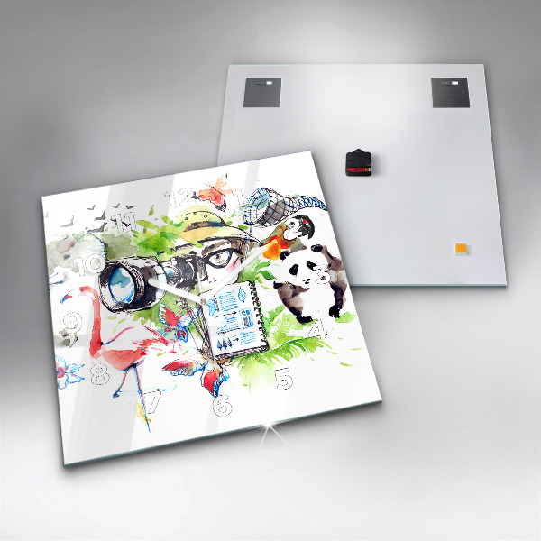 Štvorcové hodiny Zoológ