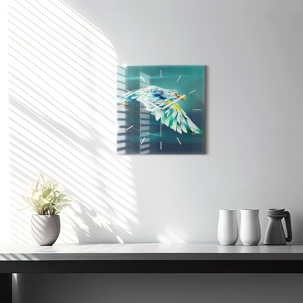 Štvorcové hodiny Obrázok lietajúceho orla