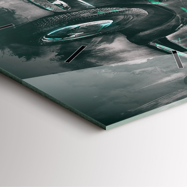 Štvorcové hodiny Staroškolské auto