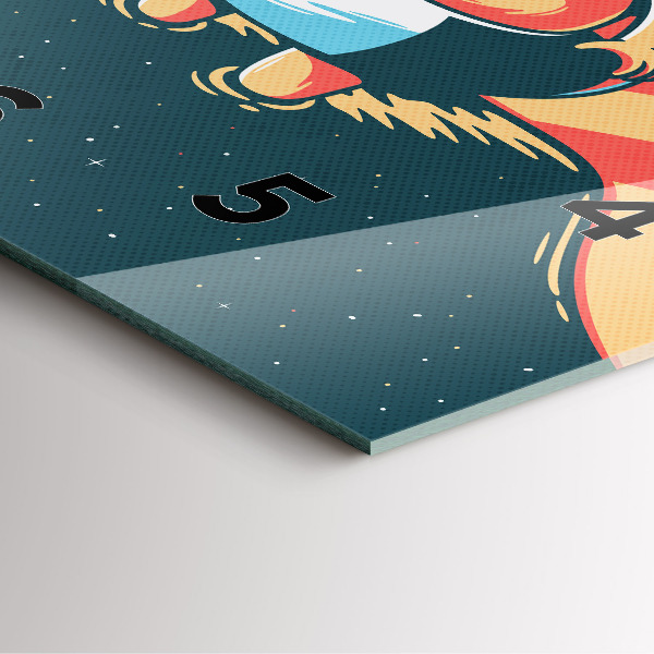 Štvorcové hodiny Detská predstavivosť