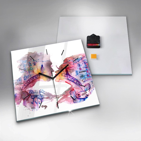 Štvorcové hodiny Dve telá jedna duša